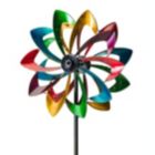 Alternate image 1 for Plow & Hearth Solar LED Flower Garden Wind Spinner, in Copper