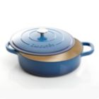 Alternate image 1 for Crock Pot Artisan Enameled 5 Quart Cast Iron Round Braiser Pan with Self Basting Lid in Sapphire Blue