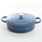 Alternate image 2 for Crock Pot Artisan Enameled 5 Quart Cast Iron Round Braiser Pan with Self Basting Lid in Sapphire Blue