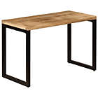 Alternate image 0 for vidaXL Dining Table 45.3"x21.7"x29.9" Solid Mango Wood and Steel