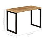 Alternate image 1 for vidaXL Dining Table 45.3"x21.7"x29.9" Solid Mango Wood and Steel