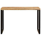 Alternate image 3 for vidaXL Dining Table 45.3"x21.7"x29.9" Solid Mango Wood and Steel