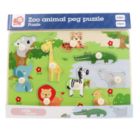 Alternate image 0 for Leo & Friends Zoo Animal Peg Puzzle for 24-Months+   Unisex Toddler Zoo Puzzle, Comes with 10-Pieces, Features, Zebra, Lion, Elephant, Tiger, Crocodile, & More   Perfect Educational Gift, Made with 100% Premium Non-Toxic Wood