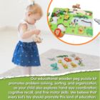 Alternate image 2 for Leo & Friends Zoo Animal Peg Puzzle for 24-Months+   Unisex Toddler Zoo Puzzle, Comes with 10-Pieces, Features, Zebra, Lion, Elephant, Tiger, Crocodile, & More   Perfect Educational Gift, Made with 100% Premium Non-Toxic Wood