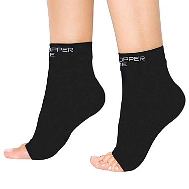 Copper Ankle Compression Socks for Men & Women Plantar Fasciitis Arch Support Low Cut Socks 