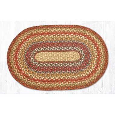 Earth Rugs C-300 Honey / Vanilla / Ginger Oval Braided Rug 20 x 30 inch. View a larger version of this product image.