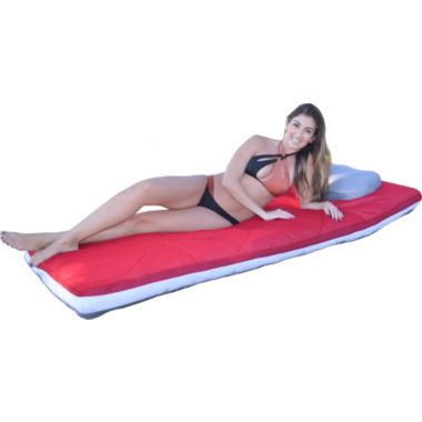 The Pool Supply Shop 72" Aqua Duo Reversable Scarlet and Gray Floating Swimming Pool Mattress. View a larger version of this product image.