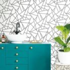 Alternate image 2 for Roommates Decor Modern Peel & Stick Wallpaper - Black