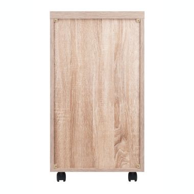 Winsome Kenner Mobile Storage Cart with 3 Shelves - Reclaimed Wood/White. View a larger version of this product image.