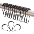 Alternate image 0 for 2 LB Depot Shower Curtain Rings Hooks - Brushed Nickel Finish - 18/8 Stainless Steel