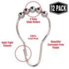 Alternate image 1 for 2 LB Depot Shower Curtain Rings Hooks - Brushed Nickel Finish - 18/8 Stainless Steel