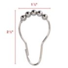 Alternate image 2 for 2 LB Depot Shower Curtain Rings Hooks - Brushed Nickel Finish - 18/8 Stainless Steel