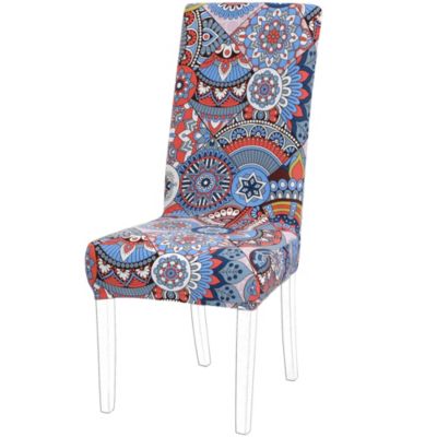 PiccoCasa Dining Chair Covers Washable, Stool Slipcover Stretch Spandex Chair Protectors Short Kitchen Chair Seat Cover for Home Dining Room Party Wedding(Medium)