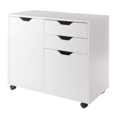 Winsome Wood Contemporary Home Office Halifax 2 Section Mobile Filing Cabinet, White. View a larger version of this product image.