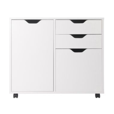 Winsome Wood Contemporary Home Office Halifax 2 Section Mobile Filing Cabinet, White. View a larger version of this product image.