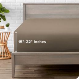 Bare Home Fitted Bottom Sheet - Ultra-Soft Wrinkle Resistant Microfiber - Hypoallergenic - 22