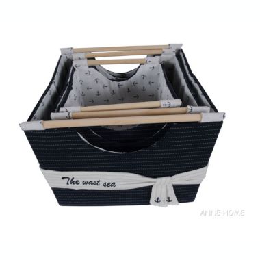 Old Modern Handicrafts Foldable Fabric Storage Basket - Set of 3. View a larger version of this product image.