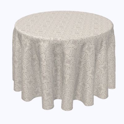 Qilmy Round Tablecloth 60 Circle Table Cloth Cover Circular Tabletop Fabric for Outdoor Party Picnic Gray Star & Stripe