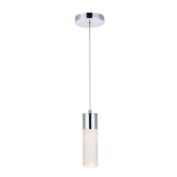 Elegant Lighting Luxurious Constellation 1 Light LED Pendant for Living Room, Bedroom & Hallway, Chrome
