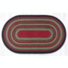Alternate image 0 for Earth Rugs C-338 Burgundy / Olive / Charcoal Oval Braided Rug 27 x 45 inch