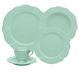 Oxford Soleil Valley Navy Green 20-Piece Porcelain Dinnerware Set (Service for 4)