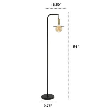 Lalia Home Oslo Floor Lamp, Black. View a larger version of this product image.