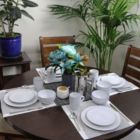 Alternate image 3 for Elama's Luxurious Medici Pearl 16 Piece Dinnerware Set in Slate and Stone Pearl with Setting for 4