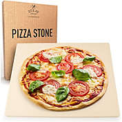 Zulay Kitchen Large Pizza Stone for Oven - 15x12 in.