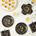 Alternate image 1 for Blue Panda 144 Piece 1920s Party Decorations, Murder Mystery Dinnerware Set with Paper Plates, Cups, Napkins Cutlery (Serves 24)