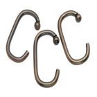 Alternate image 2 for Carnation Home Fashions "C" Shower Curtain Hooks - Oil Rubbed Bronze 3" x 3.25"
