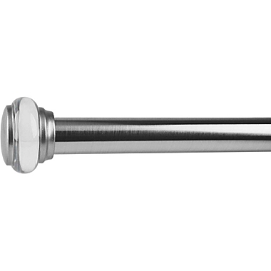 Versailles 1 1/8" Titan Ex Rod With Saturn Finial Set - 24x48", Brushed Nickel. View a larger version of this product image.