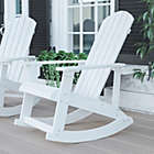 Alternate image 0 for Flash Furniture Savannah All-Weather Poly Resin Wood Adirondack Rocking Chair With Rust Resistant Stainless Steel Hardware In White - White
