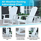 Alternate image 2 for Flash Furniture Savannah All-Weather Poly Resin Wood Adirondack Rocking Chair With Rust Resistant Stainless Steel Hardware In White - White