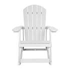 Alternate image 3 for Flash Furniture Savannah All-Weather Poly Resin Wood Adirondack Rocking Chair With Rust Resistant Stainless Steel Hardware In White - White