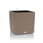 Alternate image 0 for Lechuza USA 16" Sand Brown All In One Cube Wicker Planter