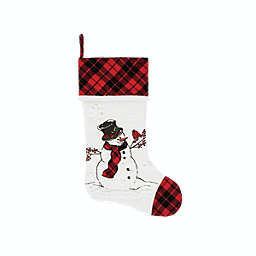 C&F Home Snowman Cardinal Embroidered Christmas Stocking