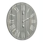 Alternate image 1 for Elegant Designs Wood Plank 23" Large Rustic Coastal Wall Clock, Dark Gray Wash