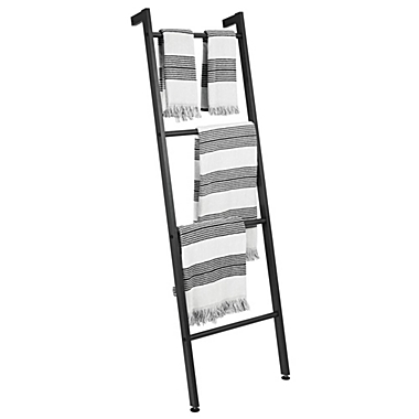 mDesign Metal Free Standing Towel Bar Storage Ladder, 4 Levels. View a larger version of this product image.