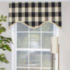 Alternate image 0 for RLF Home Buffalo Check Style All Season Premium Valance Black 3" Rod Pocket 50W x 17L