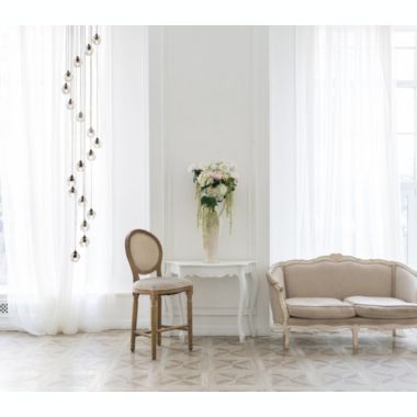 Elegant Lighting Luxurious Eren Adjustable Hanging 18 Lights Pendant for Living Room, Kitchen, Bedroom & Hallway, Black. View a larger version of this product image.