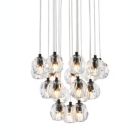 Alternate image 2 for Elegant Lighting Luxurious Eren Adjustable Hanging 18 Lights Pendant for Living Room, Kitchen, Bedroom & Hallway, Black