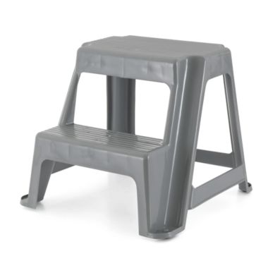 Gracious Living Sturdy Non Slip Plastic 2-Level Home Step Stool. View a larger version of this product image.