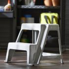 Alternate image 3 for Gracious Living Sturdy Non Slip Plastic 2-Level Home Step Stool