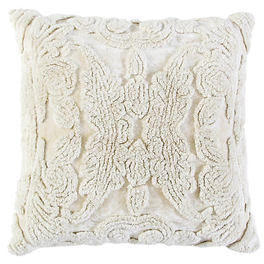 Rizzy Home T11524 Decorative Poly Filled Throw Pillow 20 x 20 Blue Ivory