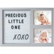KeaBabies Felt Letter Board Baby Keepsake, 12.6X8.3 Baby Picture Frame, Announcement Message Felt Board (Cloud Gray)