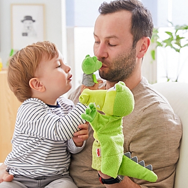 HABA Crocodile With Baby Hatchling - Hand Puppet and Finger Puppet 2 Pc Set. View a larger version of this product image.