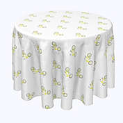 Fabric Textile Products, Inc. Round Tablecloth, 100% Polyester, 90" Round, Yellow City Bicycles