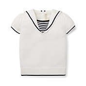 Hope & Henry Girls&#39; Sailor Sweater Top (White, 3-6 Months)