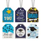 Alternate image 0 for Blue Panda Gift Tags with String for Graduation Gifts, 2022 Congrats Grad (6 Designs, 120 Pieces)