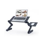 Alternate image 1 for RAINBEAN Adjustable and Foldable Portable Laptop Stand with Mouse Pad in Black